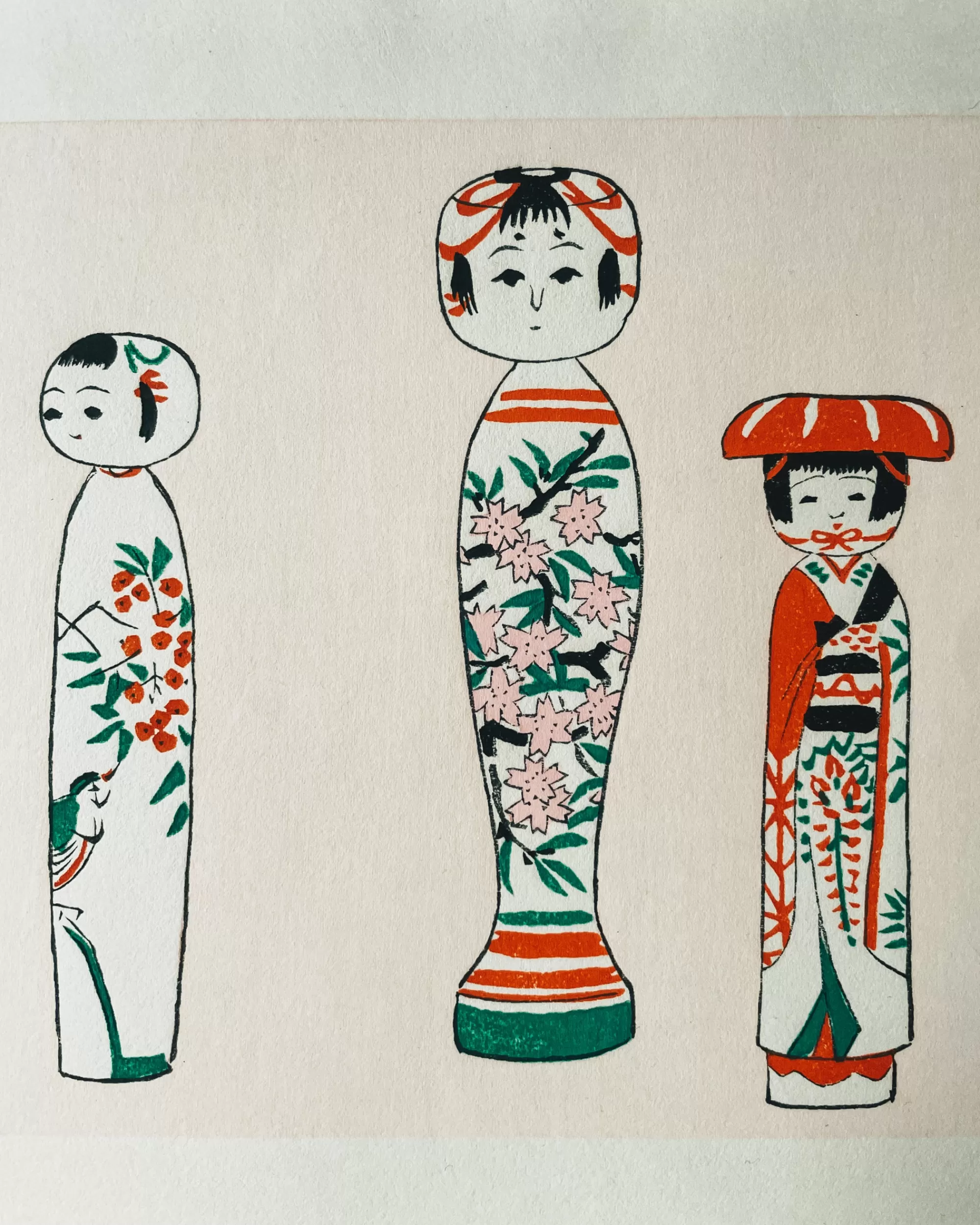 the maker Gravure De Poupee Kokeshi Vintage Online