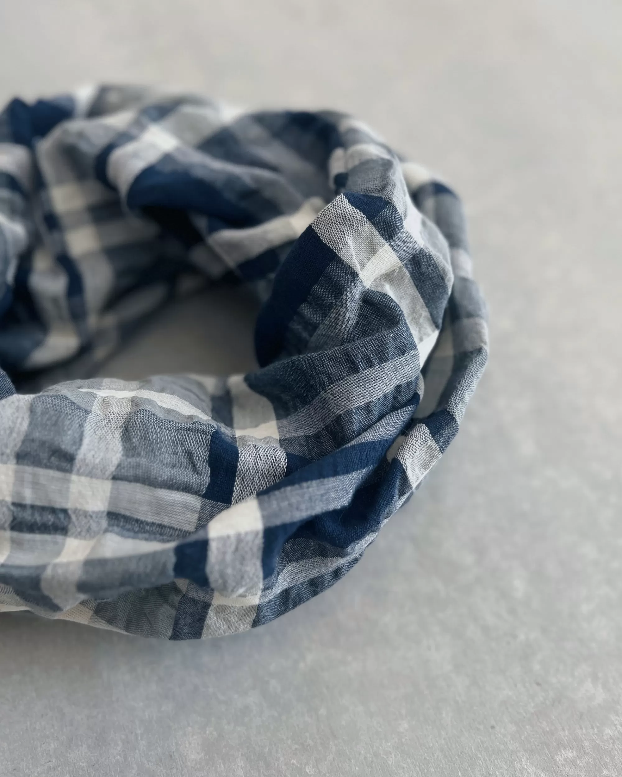 the maker M' For : Echarpe A Boucle En Coton Origin A Carreaux Clearance