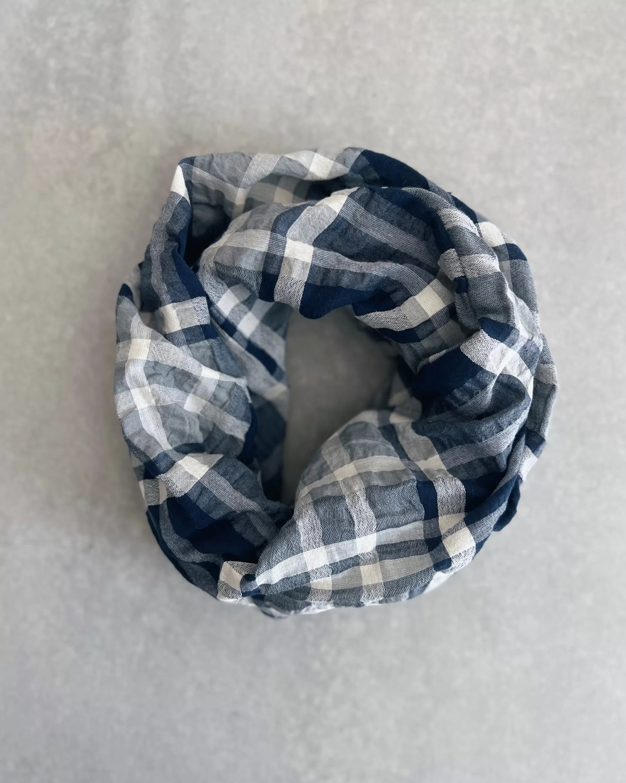 the maker M' For : Echarpe A Boucle En Coton Origin A Carreaux Clearance