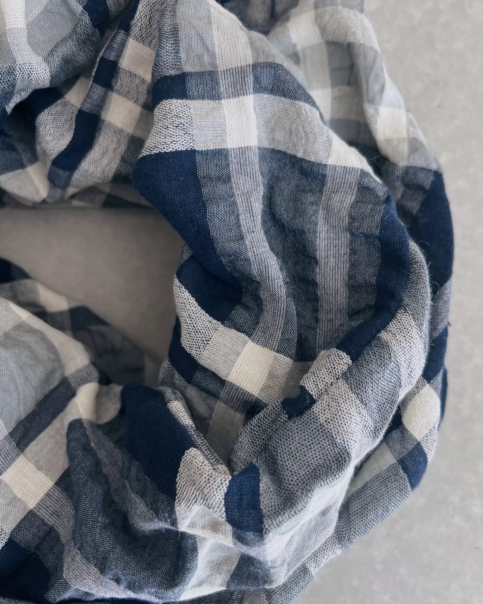 the maker M' For : Echarpe A Boucle En Coton Origin A Carreaux Clearance