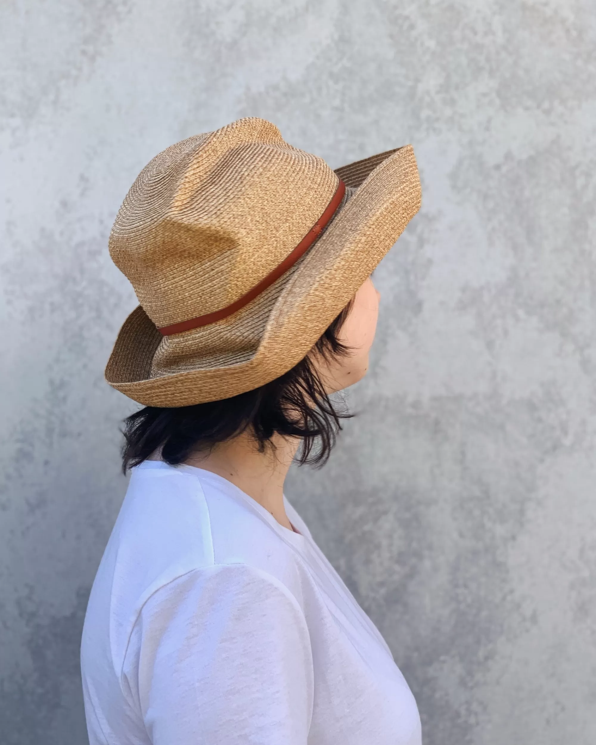 mature ha : Chapeau Boxe En Orge Avec Garniture En Cuir New