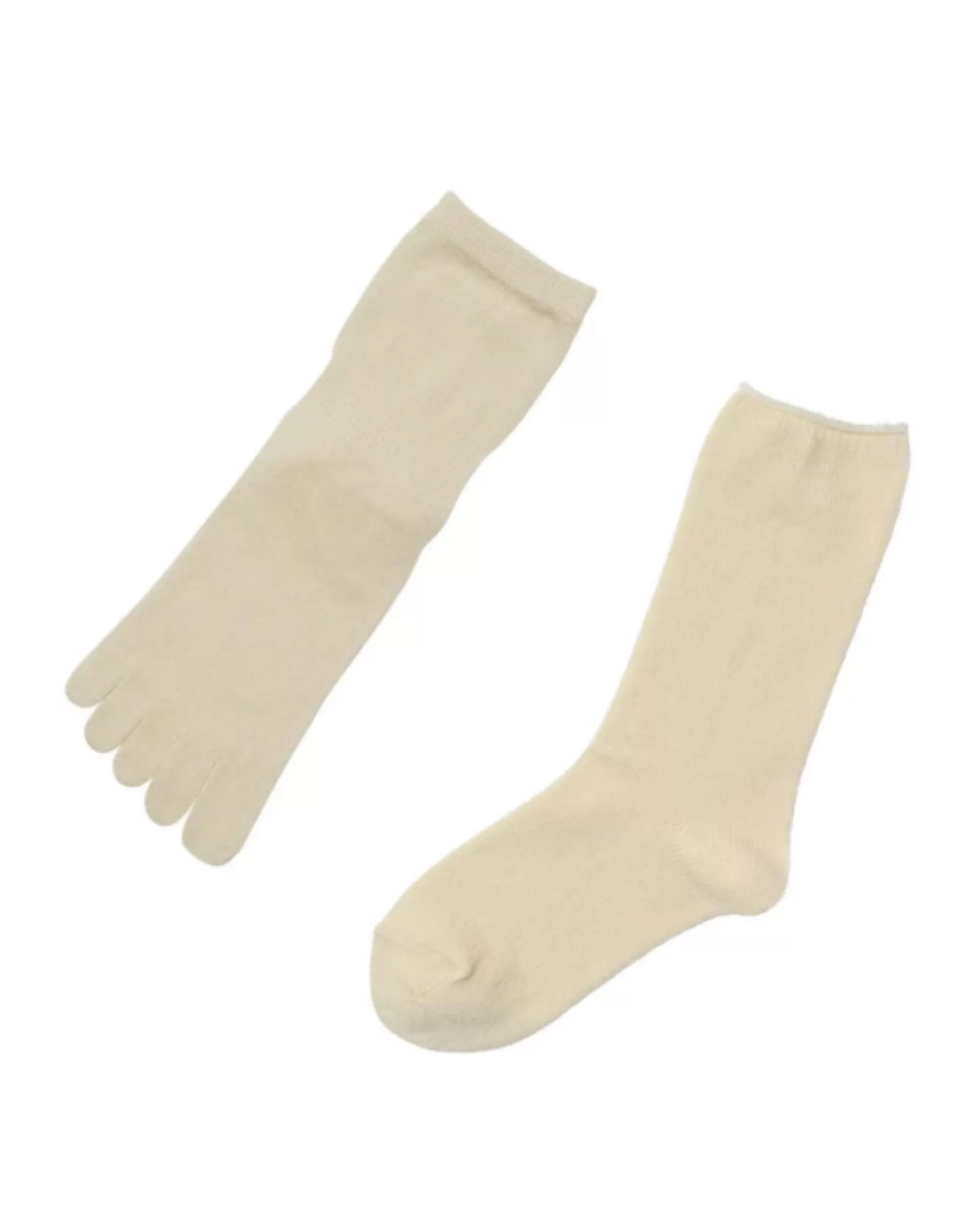 nishiguchi kutsushita Memeri : Ensemble De Chaussettes Superposees En Laine Et Soie Outlet