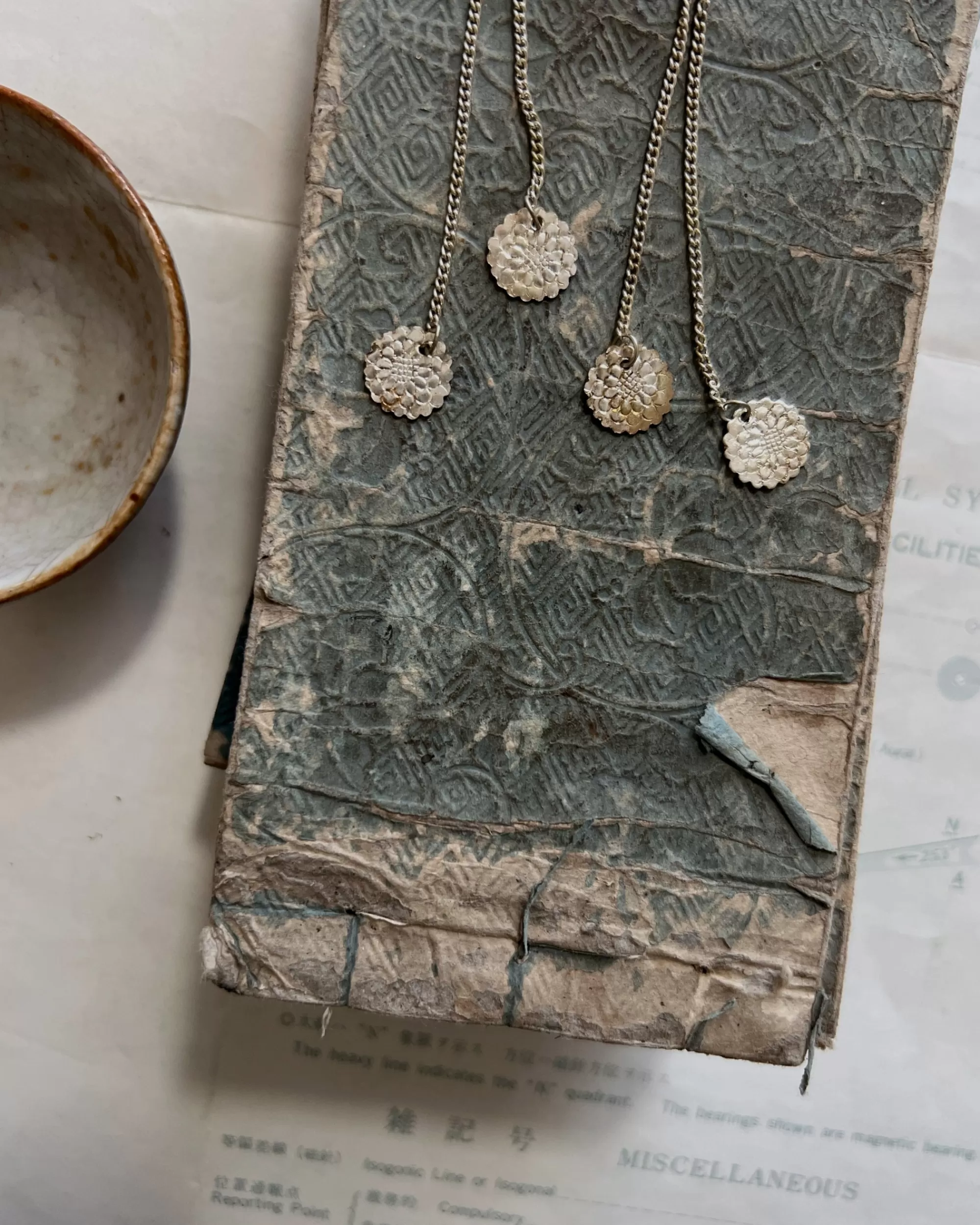modern marcel : Boucles D'Oreilles Chrysantheme Vintage Online