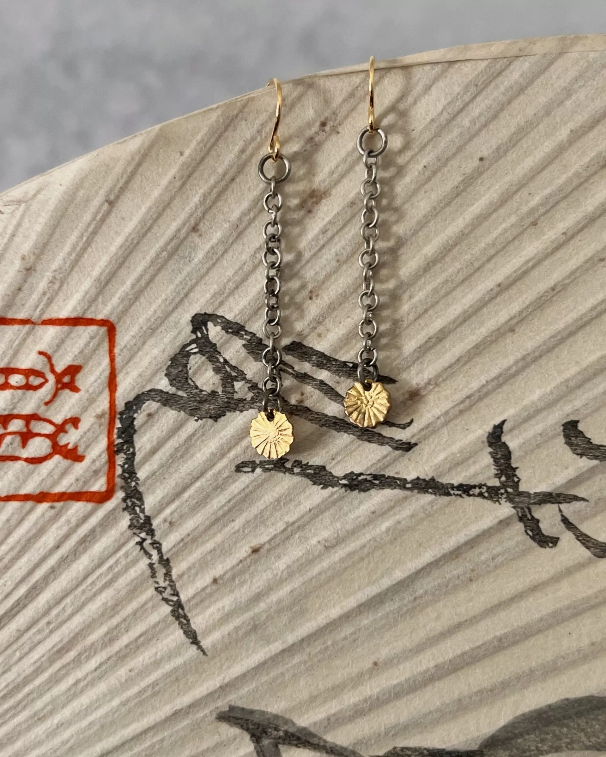 modern marcel : Boucles D'Oreilles Vintage Chrysantheme Kanzashi Outlet