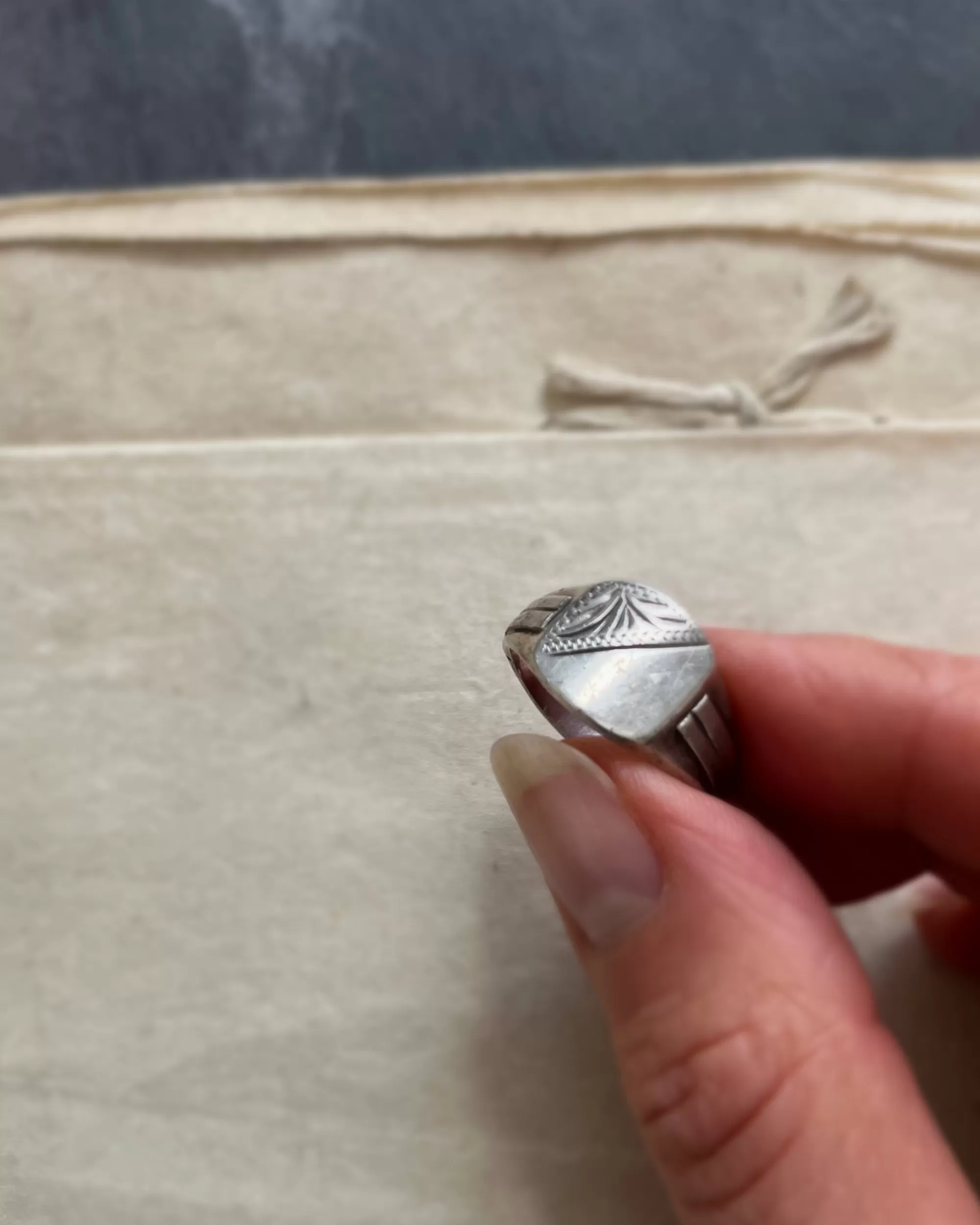 modern marcel : Chevaliere Vintage En Argent Discount
