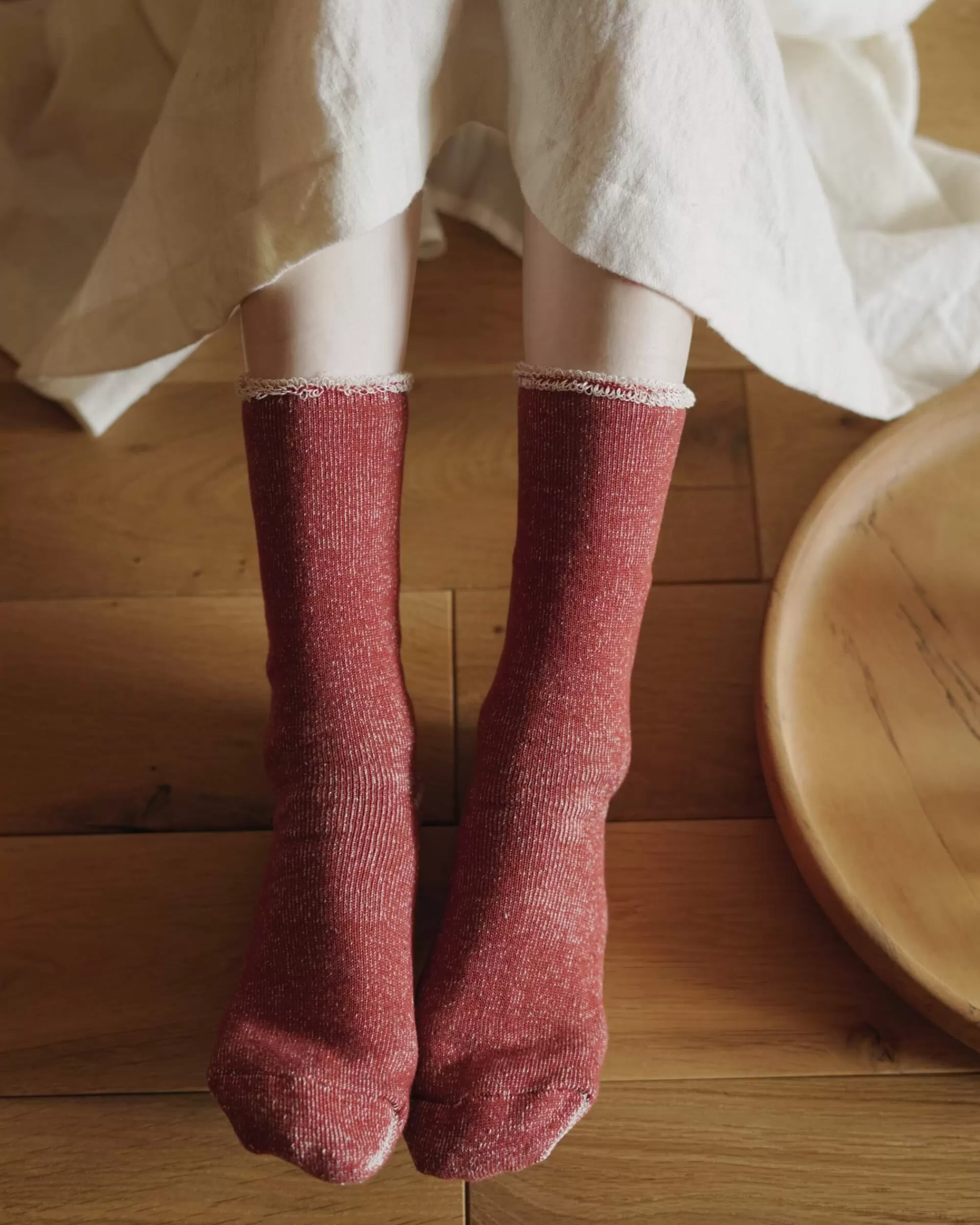 nishiguchi kutsushita : Chaussettes De Detente En Coton Et Soie Praha Store
