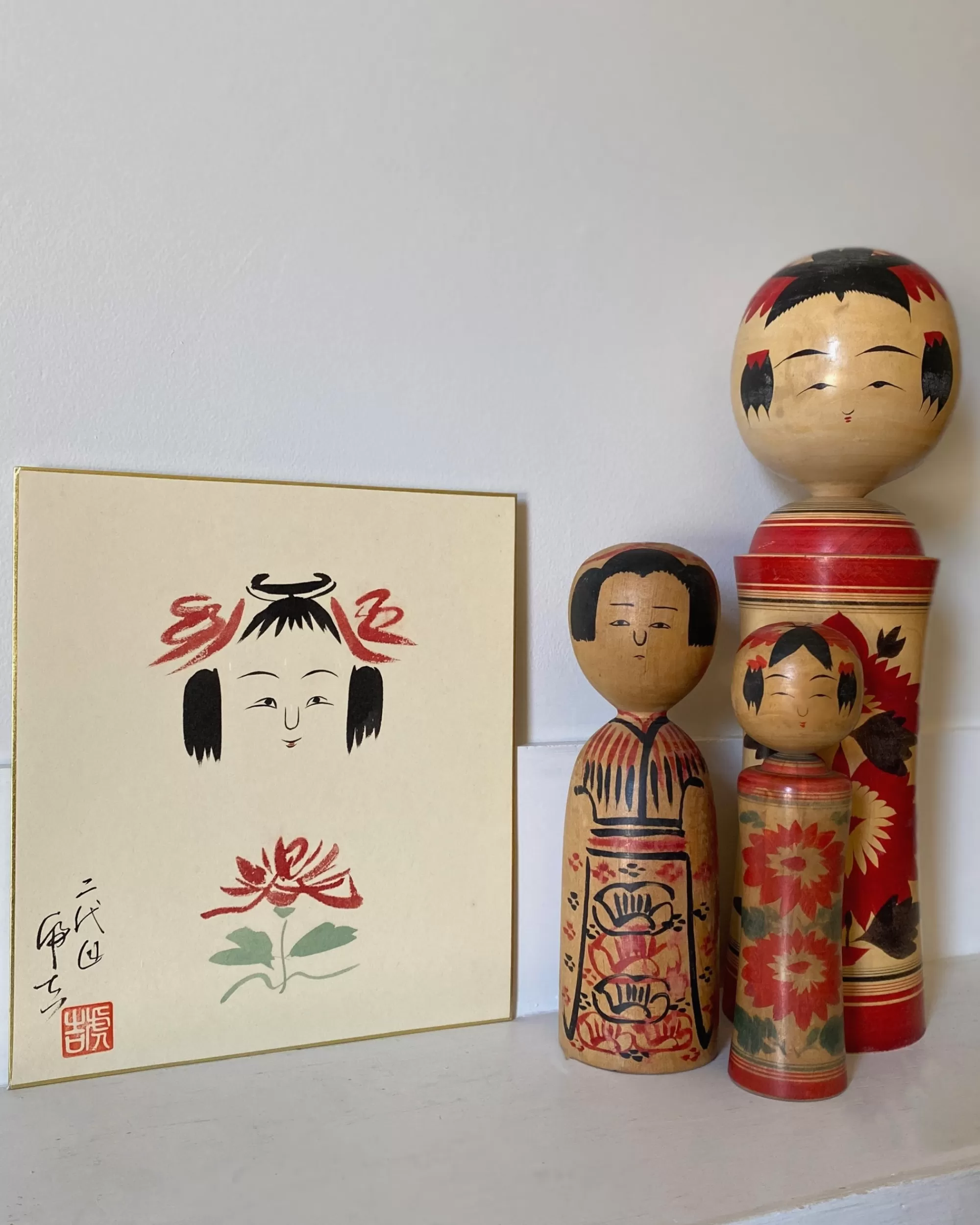 the maker Peinture Kokeshi Shikishi Vintage Outlet