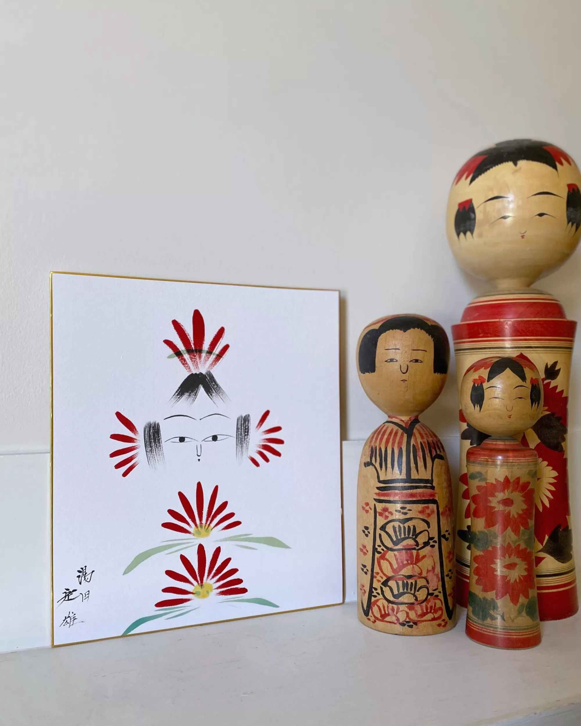 the maker Peinture Kokeshi Shikishi Vintage Fashion