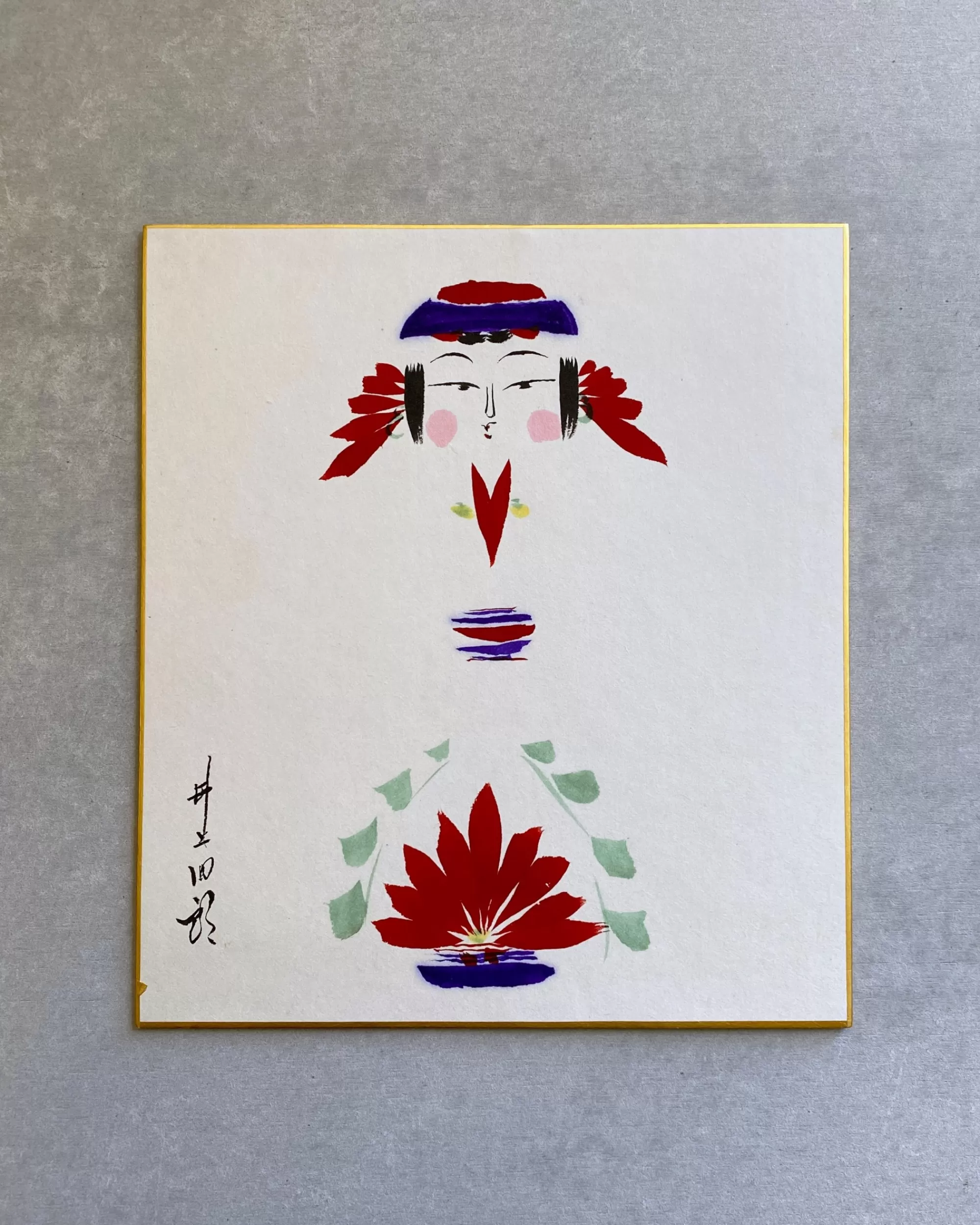 the maker Peinture Kokeshi Shikishi Vintage Outlet