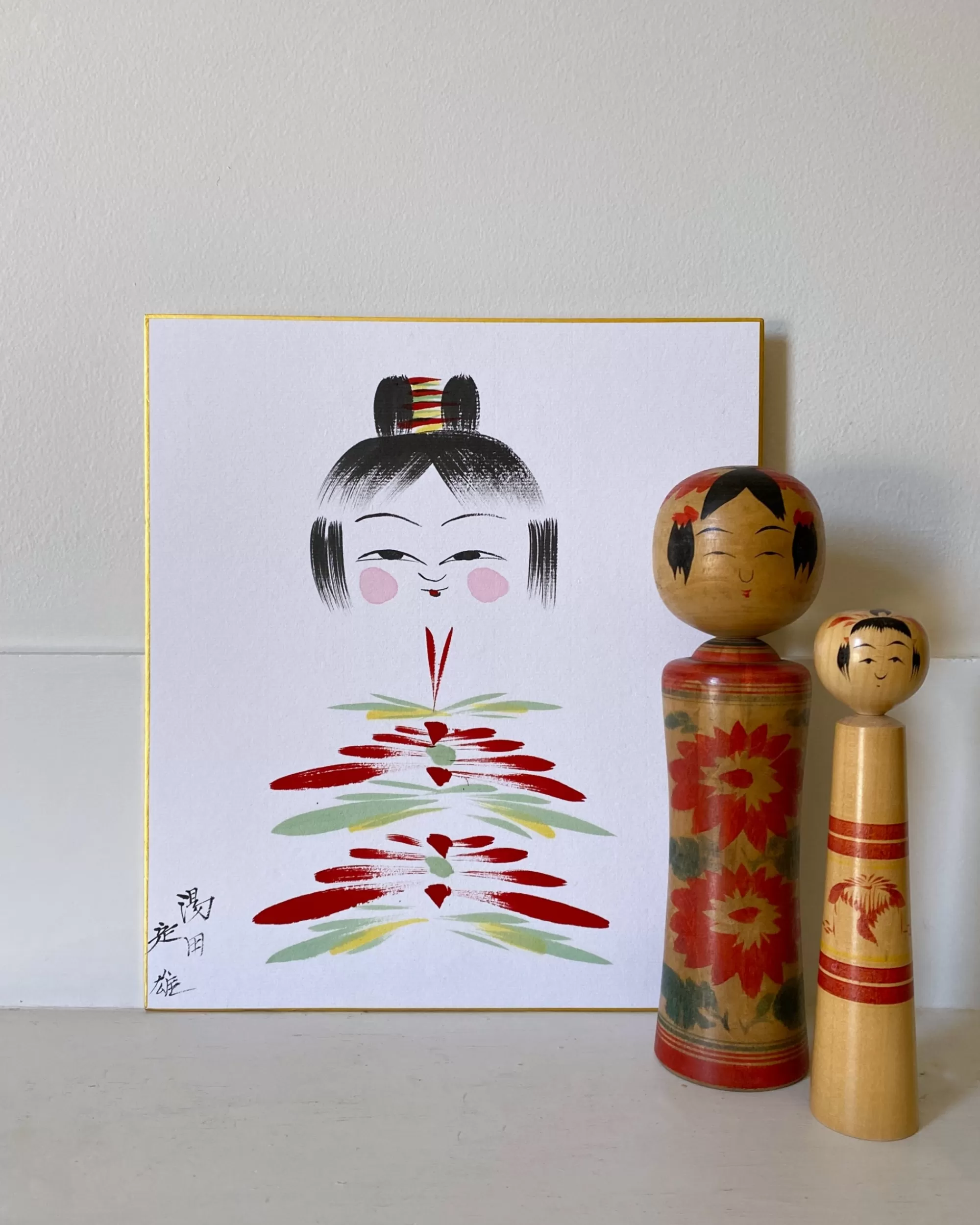 the maker Peinture Kokeshi Shikishi Vintage Flash Sale