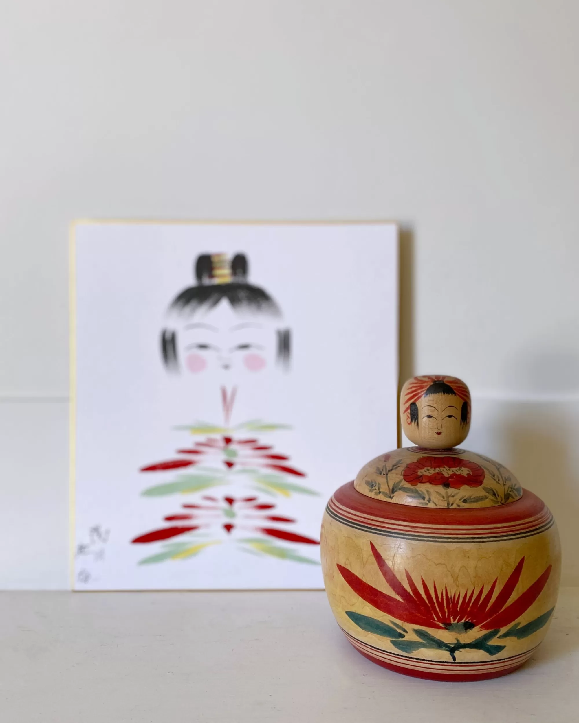 the maker Peinture Kokeshi Shikishi Vintage Flash Sale