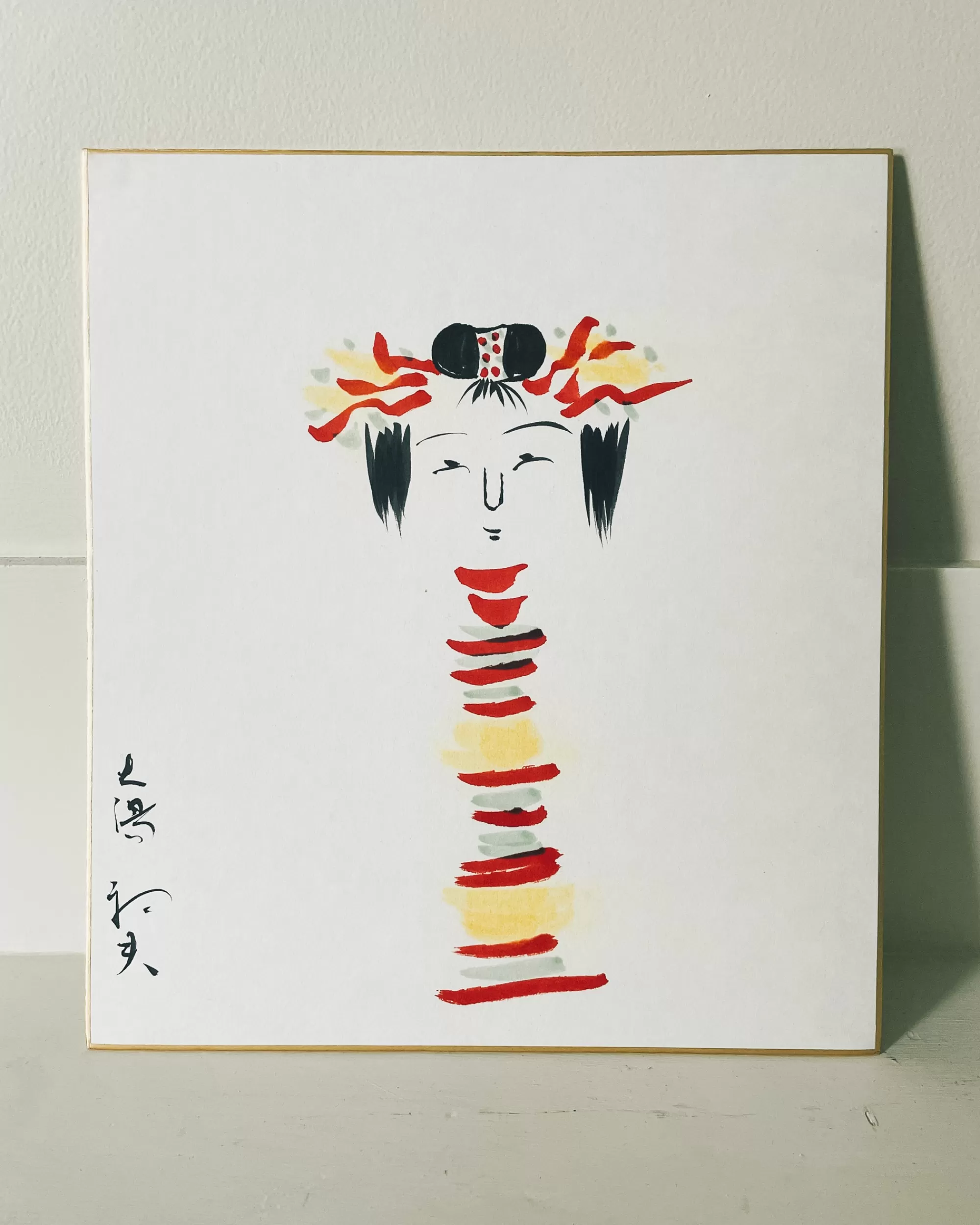 the maker Peinture Shikishi Kokeshi Vintage Flash Sale