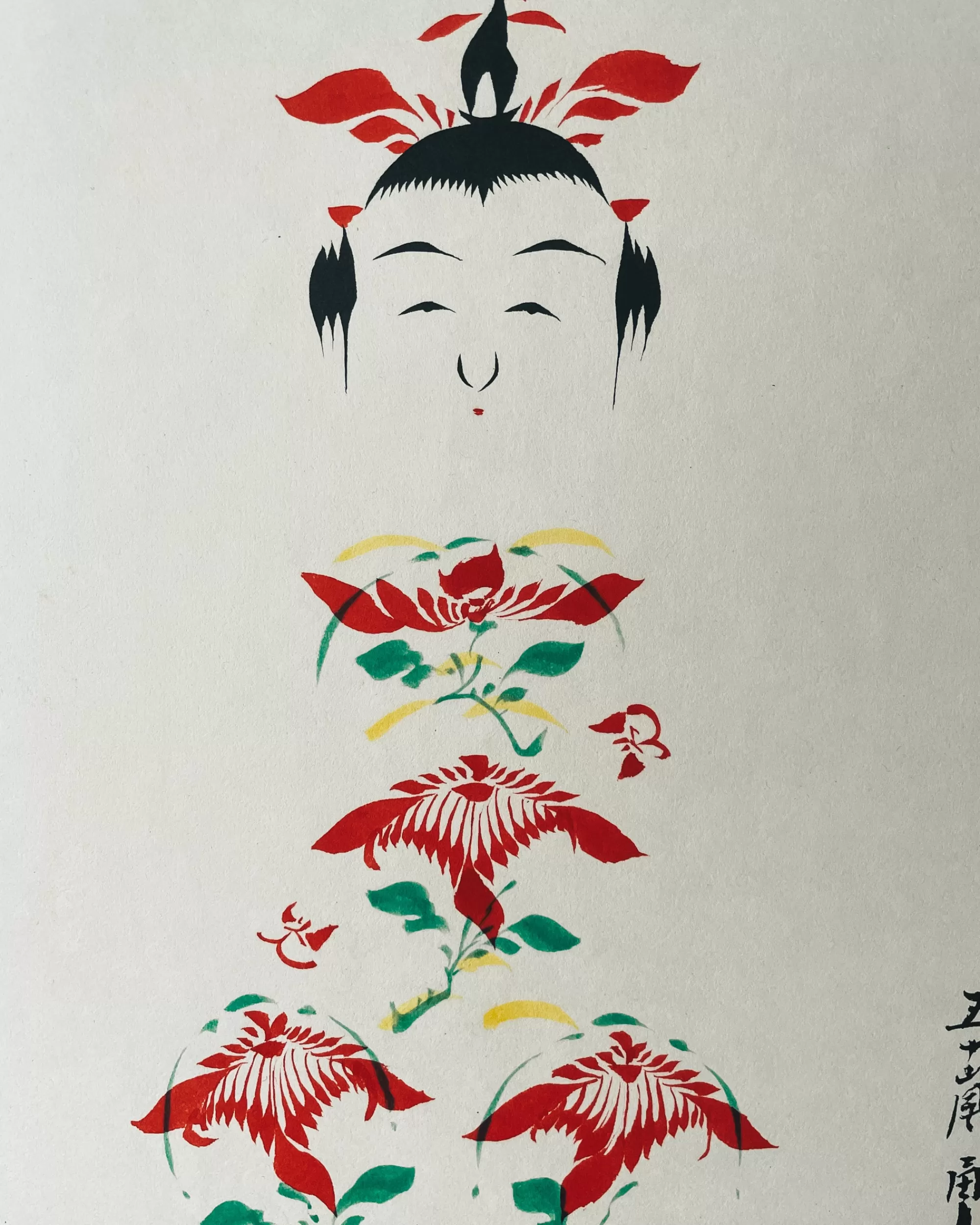 the maker Peinture Shikishi Kokeshi Vintage Hot