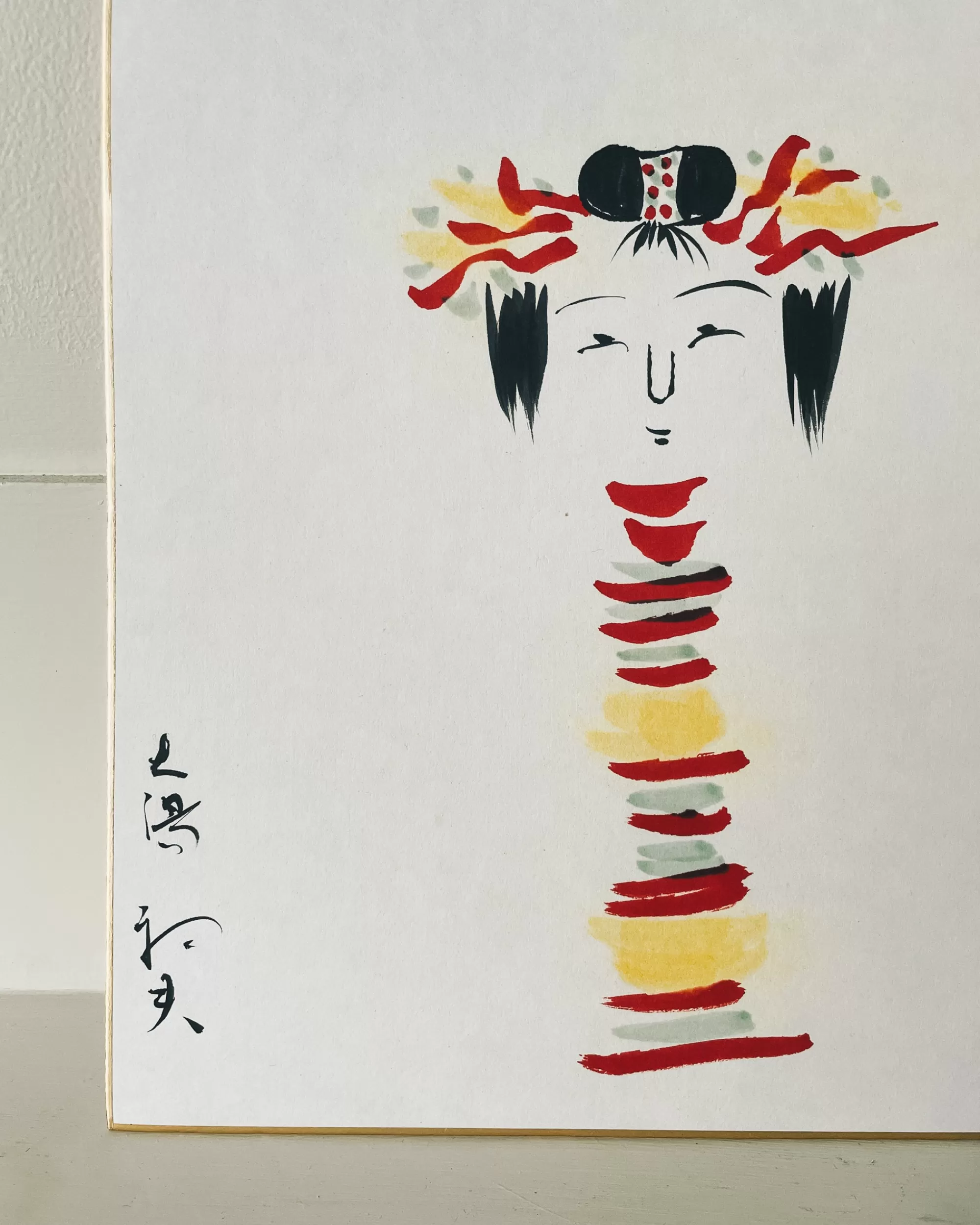 the maker Peinture Shikishi Kokeshi Vintage Flash Sale