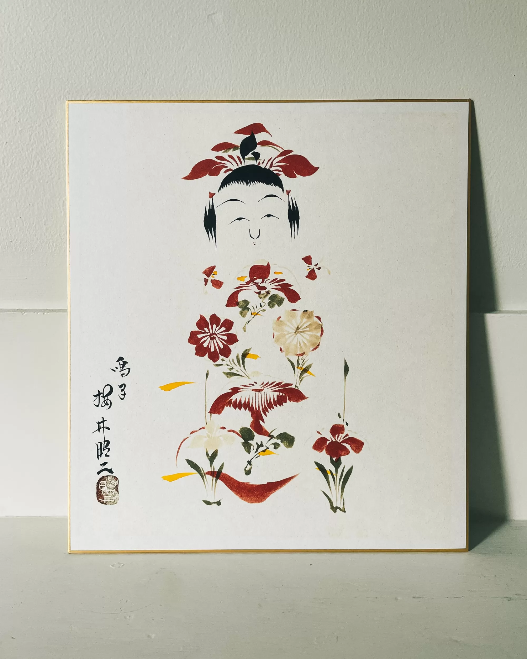 the maker Peinture Shikishi Kokeshi Vintage Hot