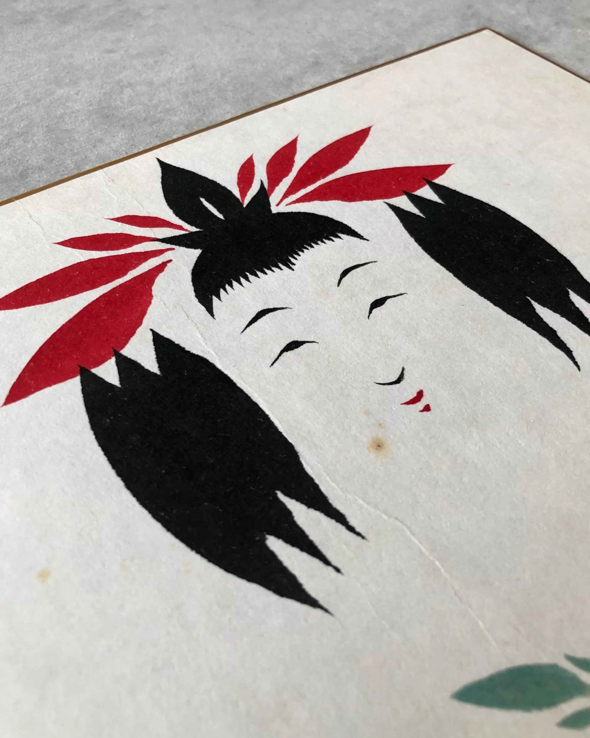 the maker Peinture Shikishi Kokeshi Vintage Clearance