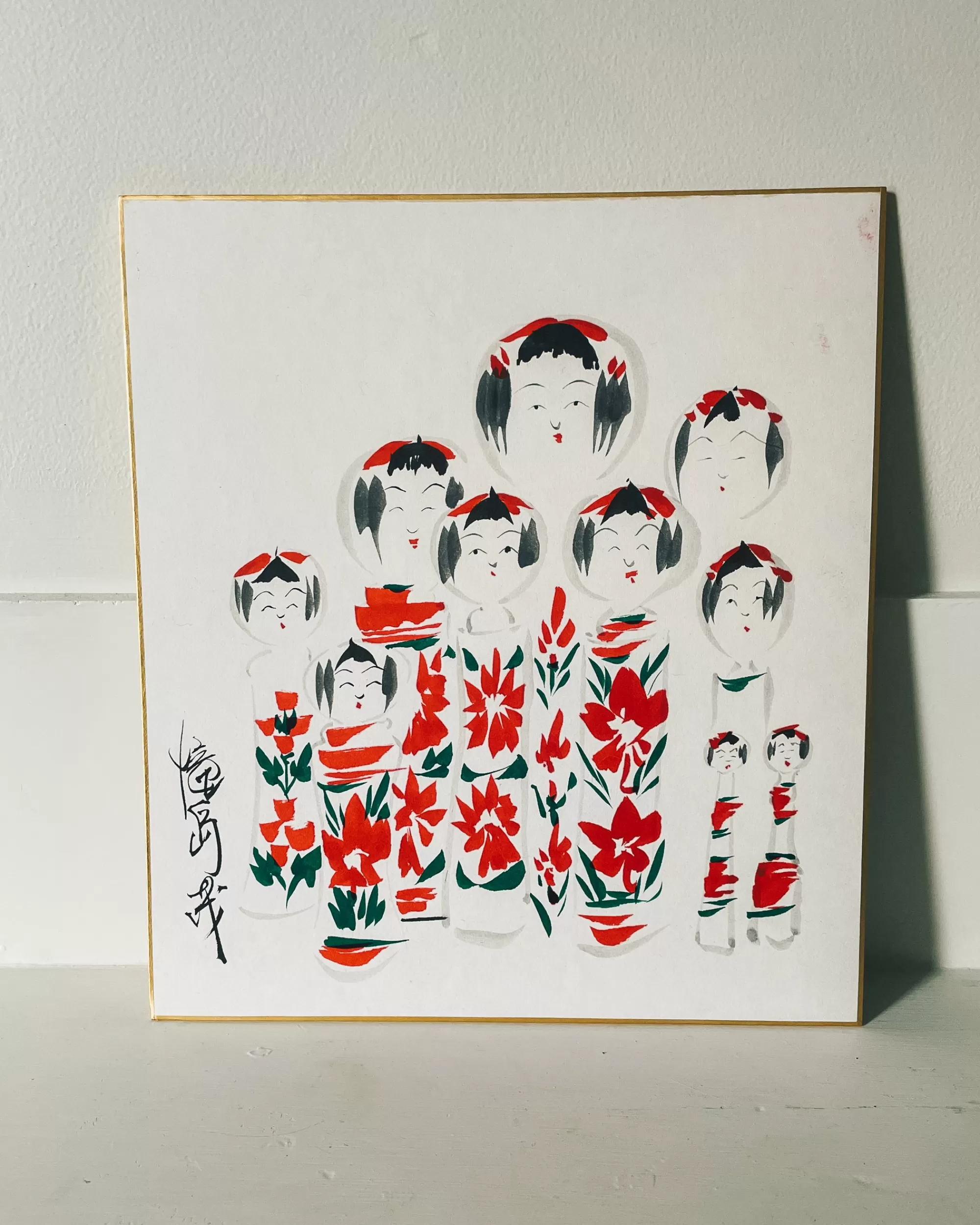 the maker Peinture Shikishi Kokeshi Vintage Best