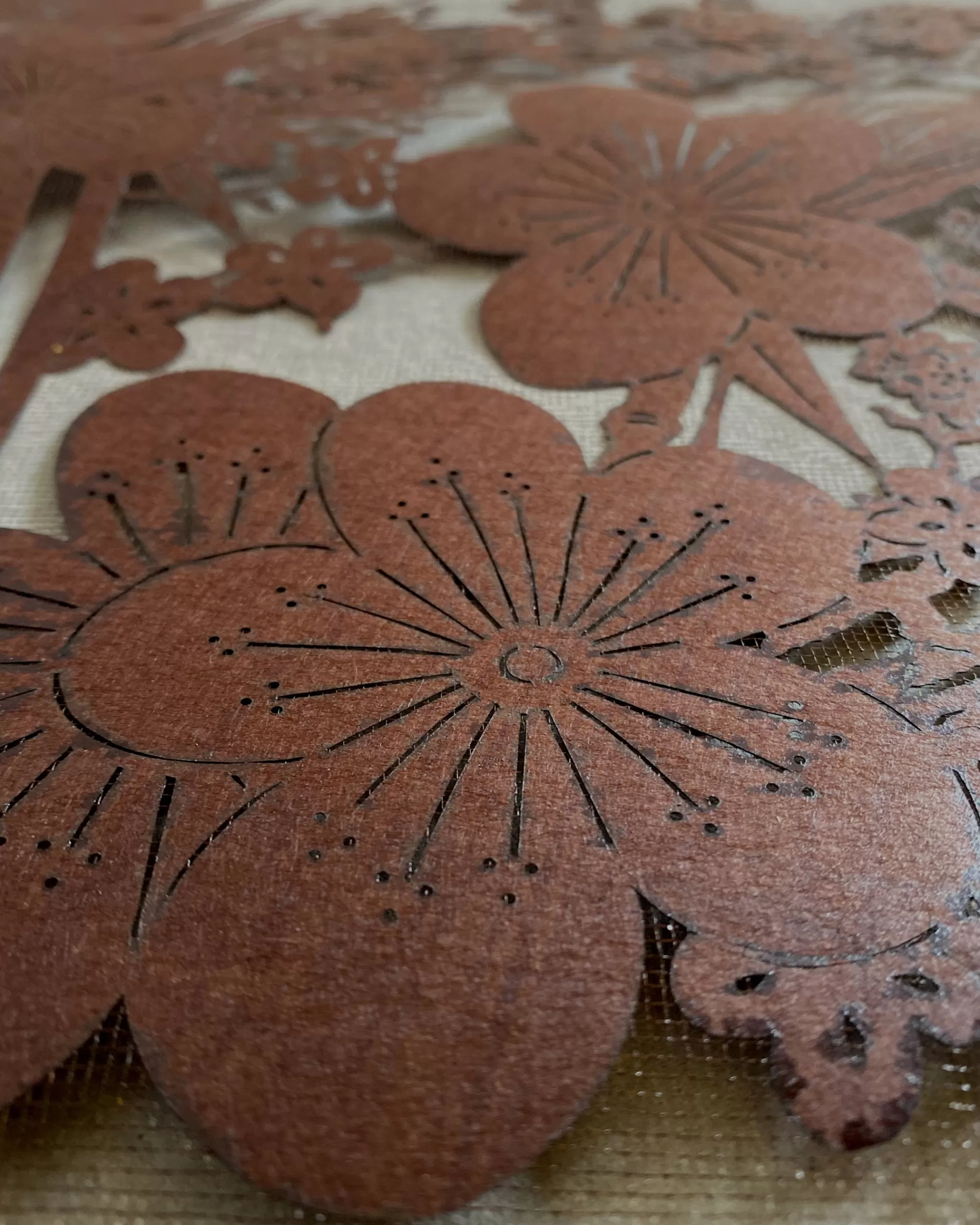 the maker Pochoir Katagami Japonais Vintage Hot