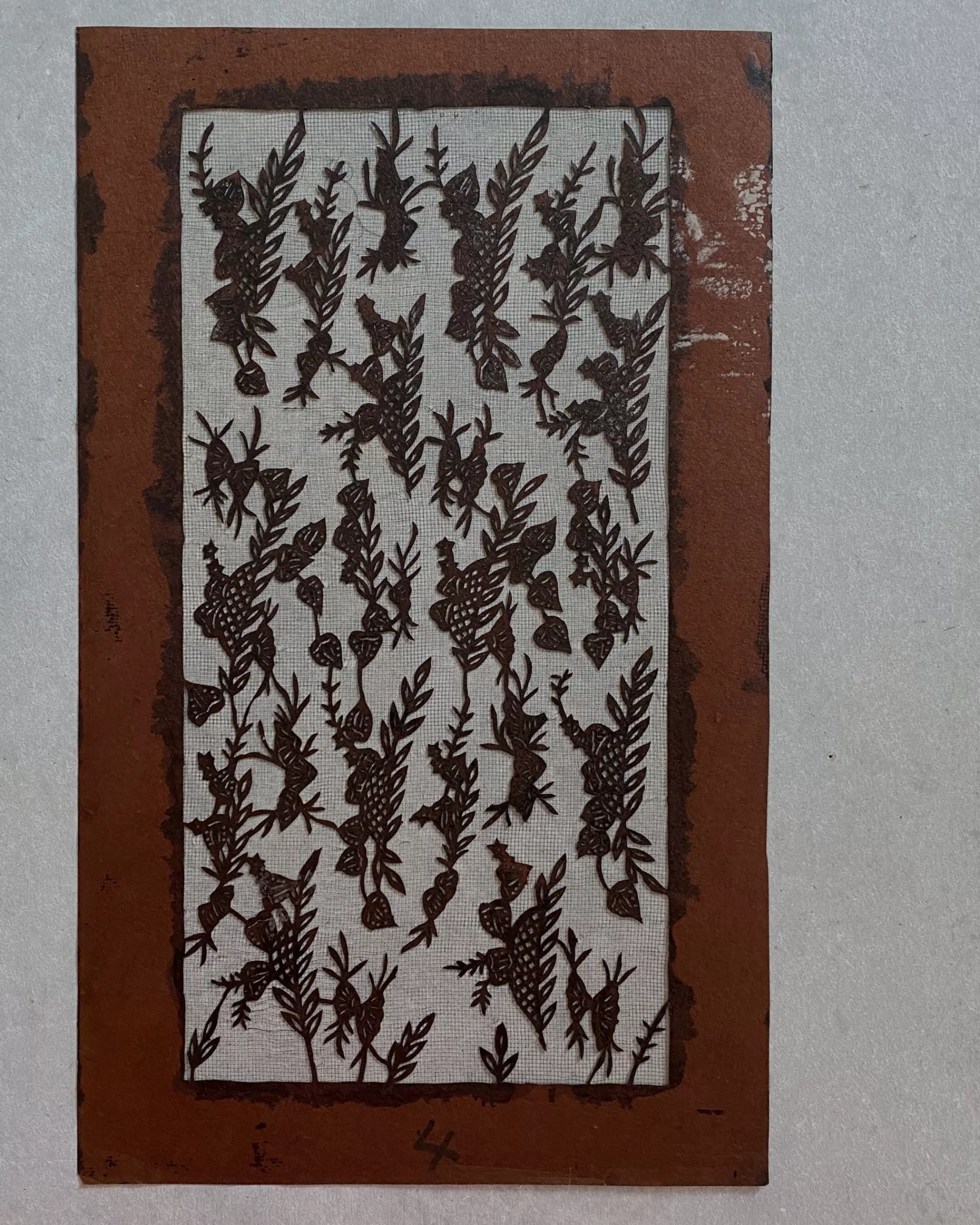 the maker Pochoir Katagami Japonais Vintage Cheap