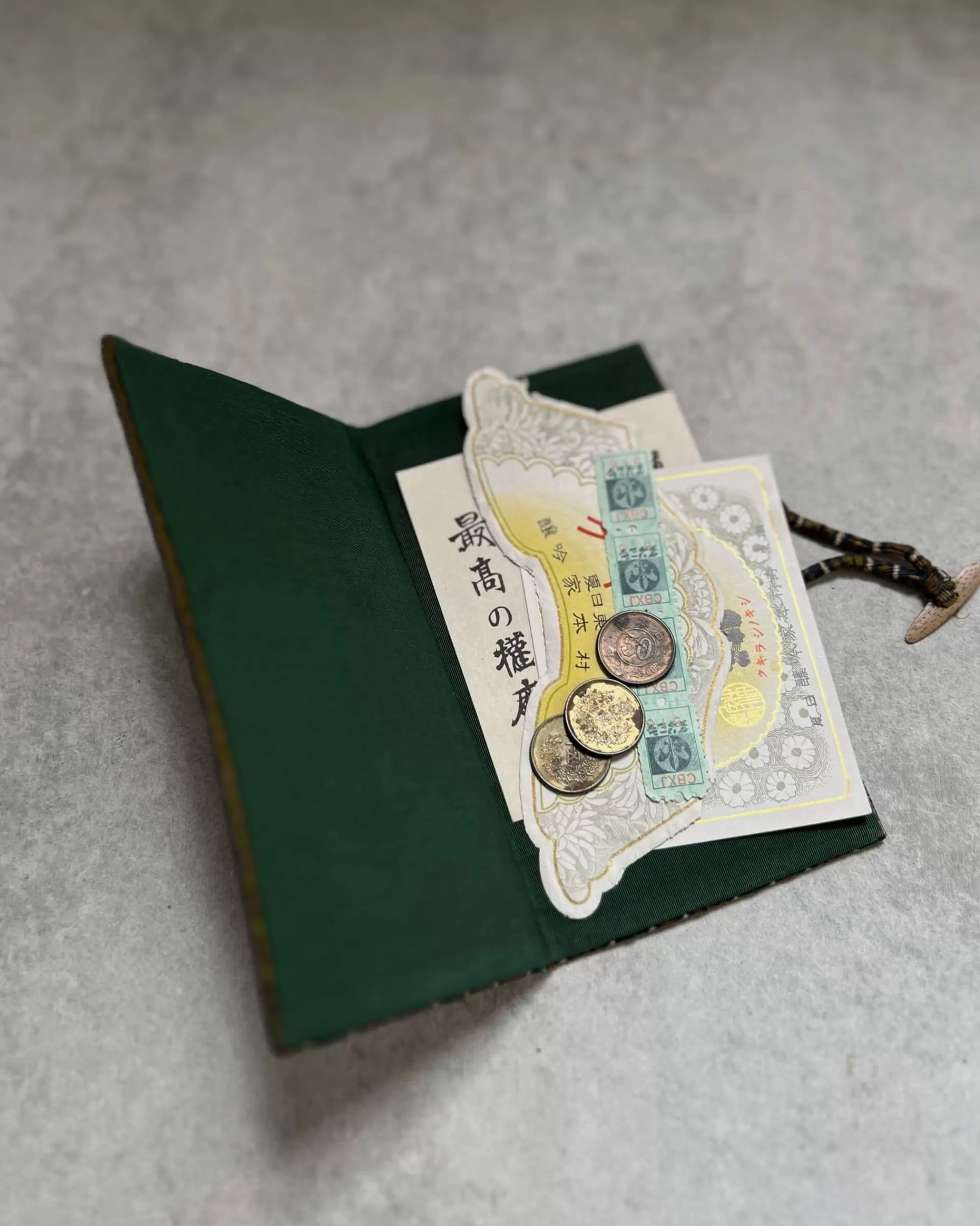 the maker Porte-Billets En Tissu Japonais Vintage Clearance