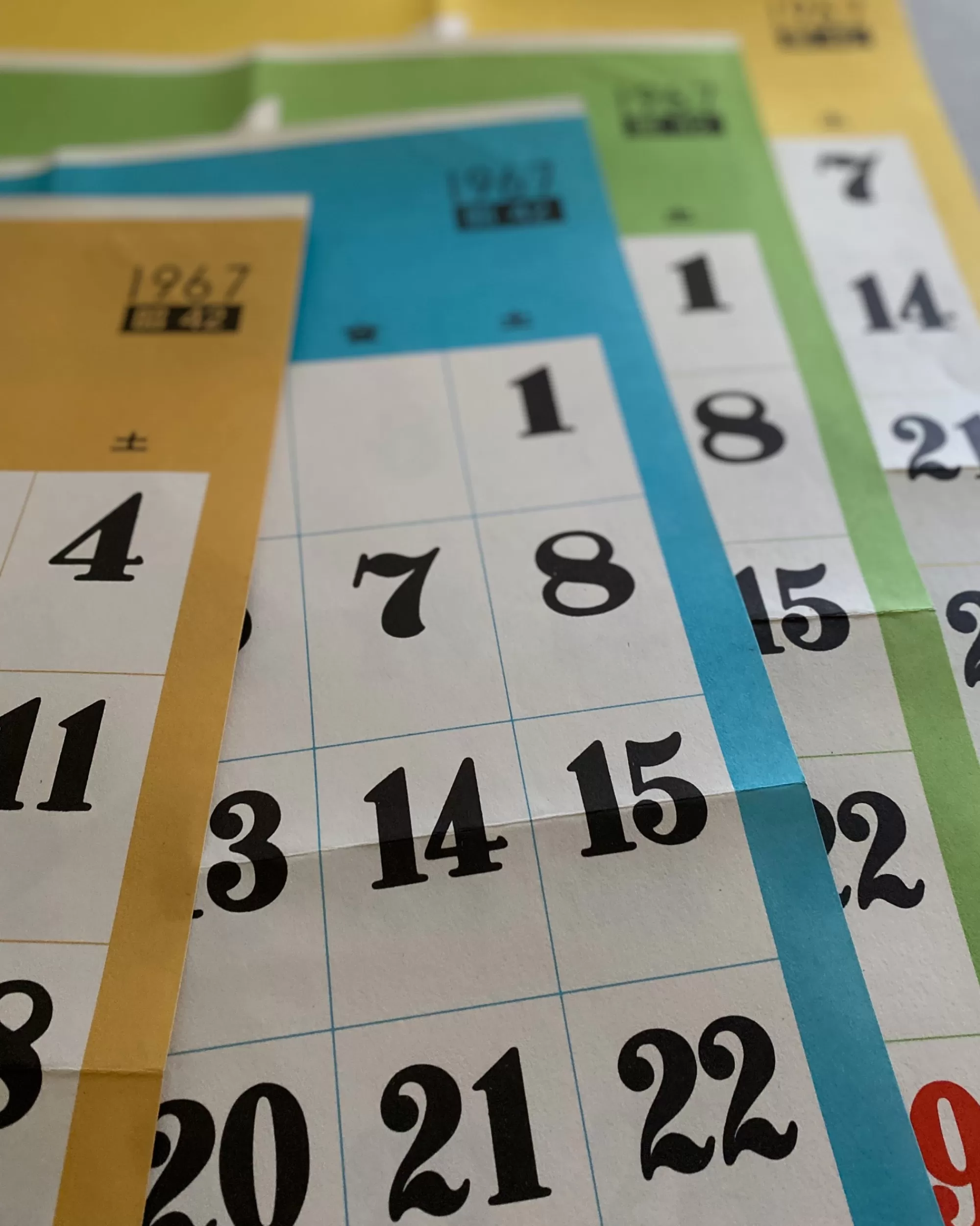 the maker Sakura Shiki : Calendrier Japonais Vintage 1967 Best Sale